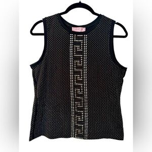 Versace x H&M Black Embellished Sleeveless Tank Top